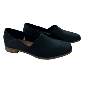 Clarks Pure Belle Black Size 9 Loafers Leather Flats Slip Ons NWOT